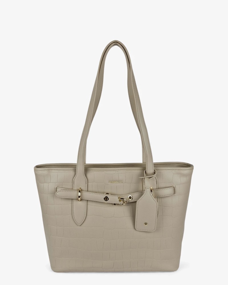Alternative view of Elegant Croc-Texture Large Tote Bag