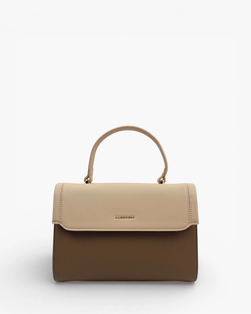 Trendy Top-Handle Bag - Leather Satchel