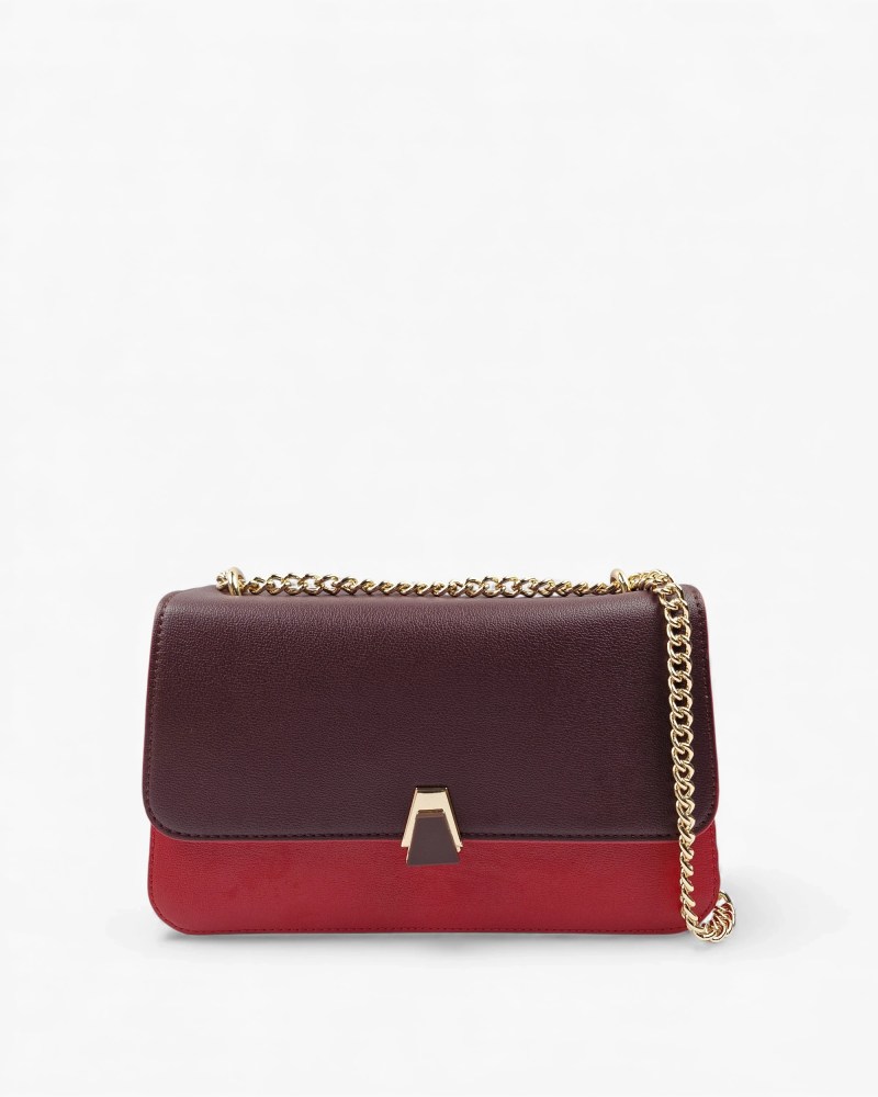 Alternative view of Two-Tone Shoulder Flap Bag